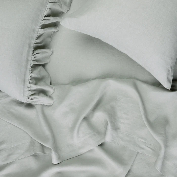 Society Of Wanderers - Pistachio Flat Sheet - Queen
