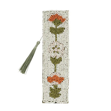 Coast To Coast Home - Freya Beaded Bookmark 5x20cm - Green/Coral