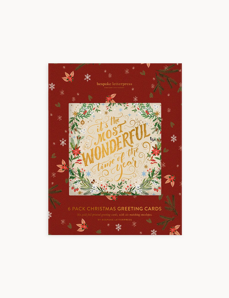 Bespoke Letterpress - Christmas Card Boxset - An Enchanted Christmas - 6 Pack