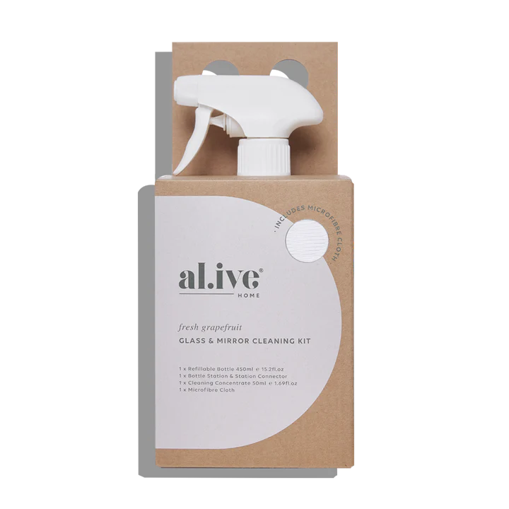 Al.ive Body - Glass & Mirror Cleaning Kit - FRESH GRAPEFRUIT