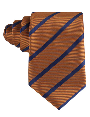 Otaa - Golden Brown Pencil Stripe Tie
