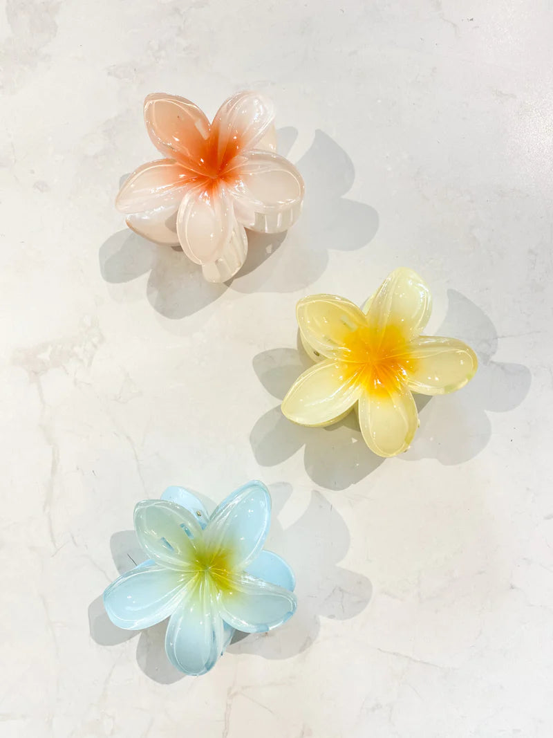 Angels Whisper - Aloha Flower Claw Clip - Blue