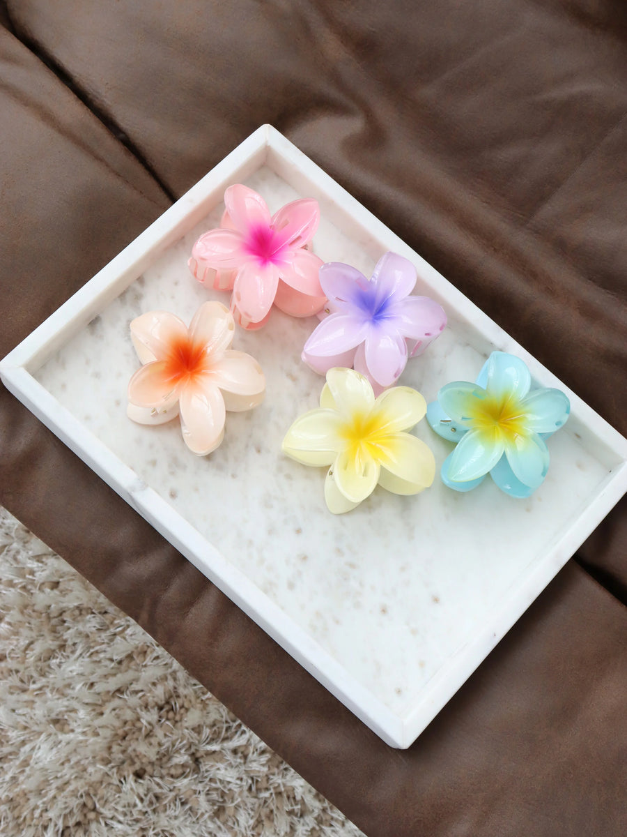 Angels Whisper - Aloha Flower Claw Clip - Pink