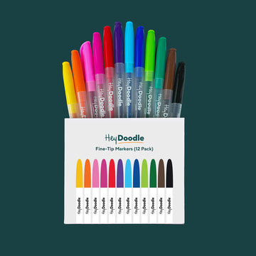 HeyDoodle - Fine-Tip Colour Markers