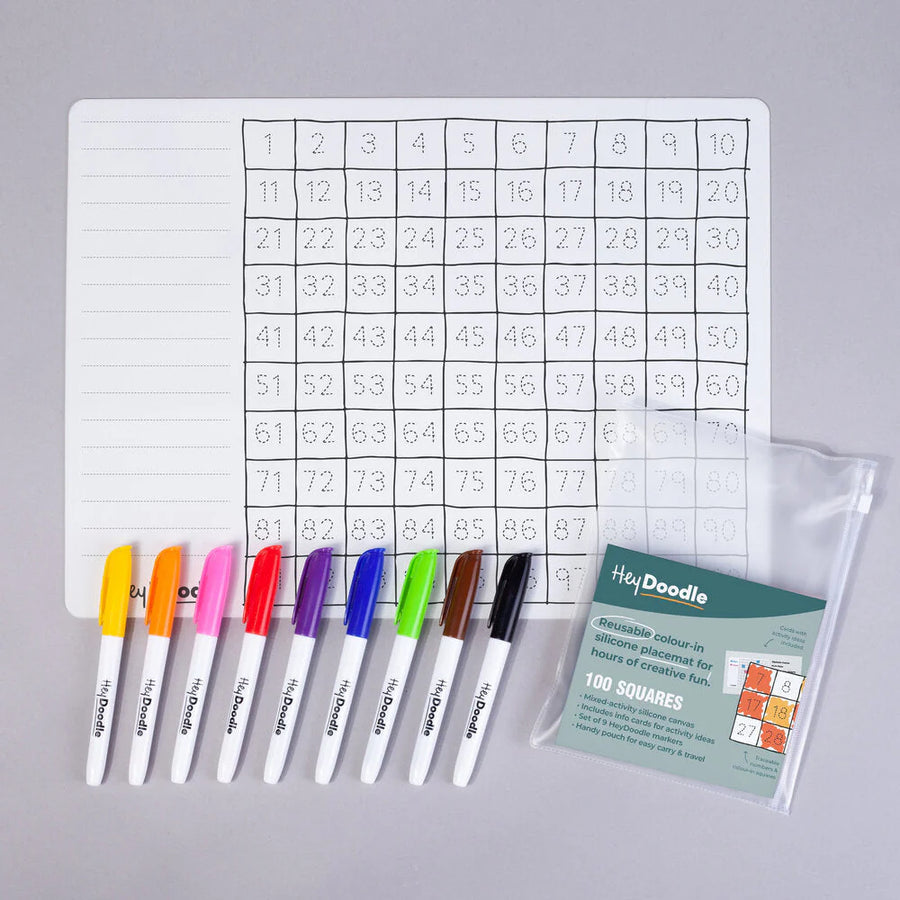HeyDoodle - 100 Squares Classic Colouring & Doodle Mat