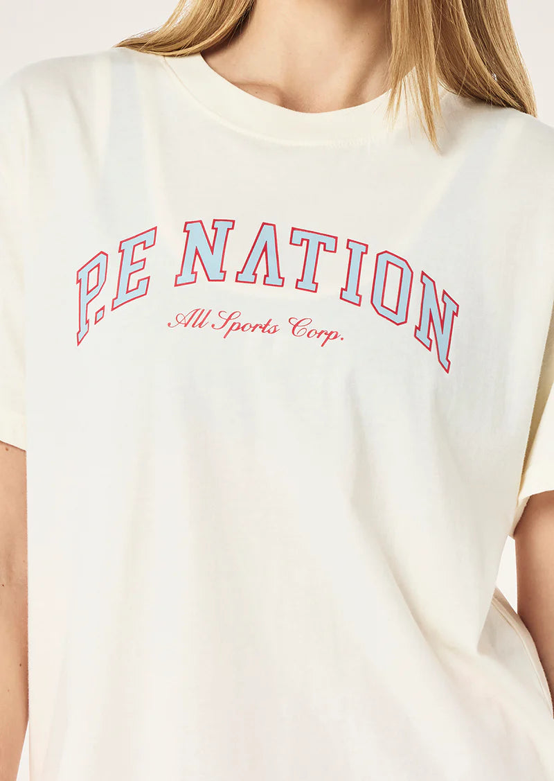 P.E Nation - HERITAGE TEE IN WHISPER WHITE