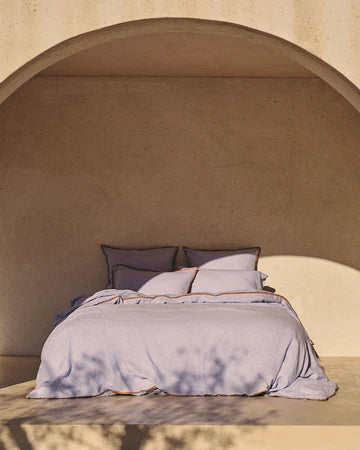 Hommey - Linen Quilt Cover - Wisteria - Queen