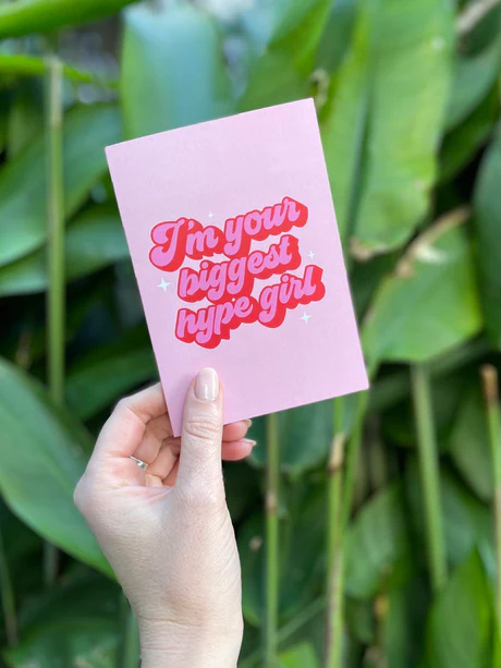 Bad on Paper - HYPE GIRL - PINK JUST BECAUSE GREETING CARD
