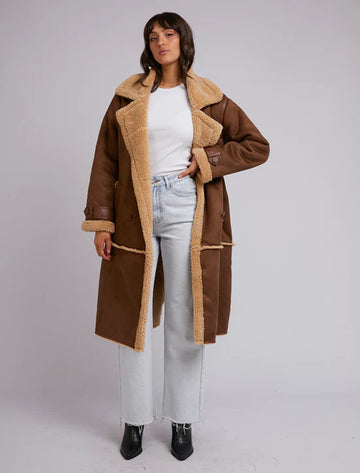 All About Eve - Mia Sherpa Jacket - Brown