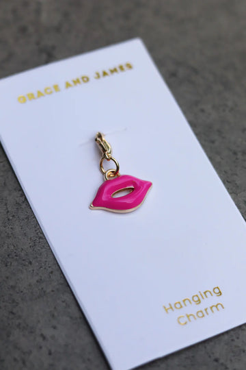 Grace & James - Hanging Charm - Kiss Pink