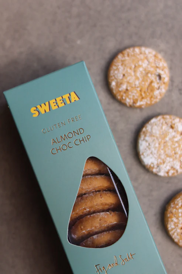 Sweeta - Almond Choc Chip Cookies - Gluten Free - 100g