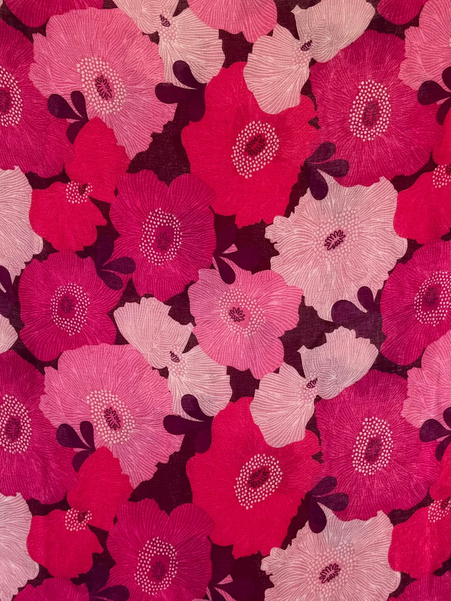 Greenwood Designs - Flora Floral In Pinks Autumn/Winter Scarf
