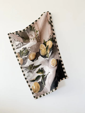 Whitney Spicer Art - MOODY LEMONS TEA TOWEL