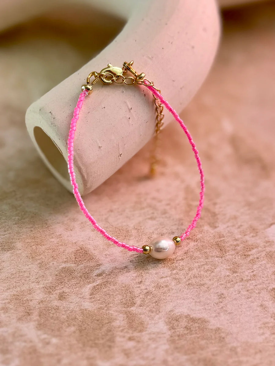 Pop Design - Pink Musk Pearl Bracelet