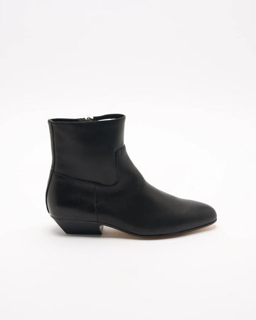 Walnut - Iris Leather Boot - Black