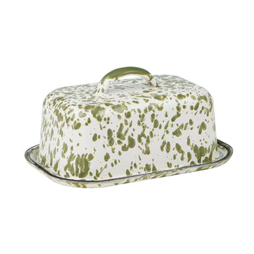 Coast To Coast - Scout Enamel Butter Dish - 905x18cm - Olive