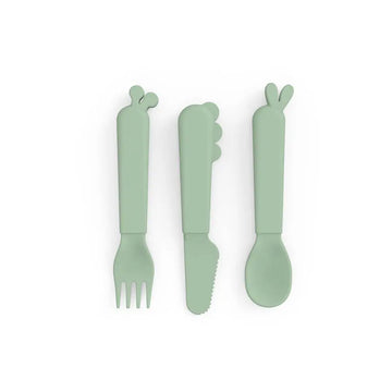 Done By Deer - Kiddish Cutlery Set - Green