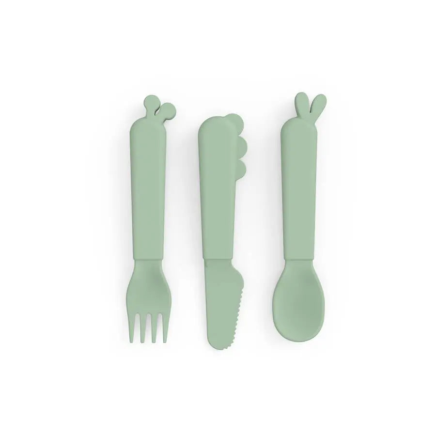 Done By Deer - Kiddish Cutlery Set - Green