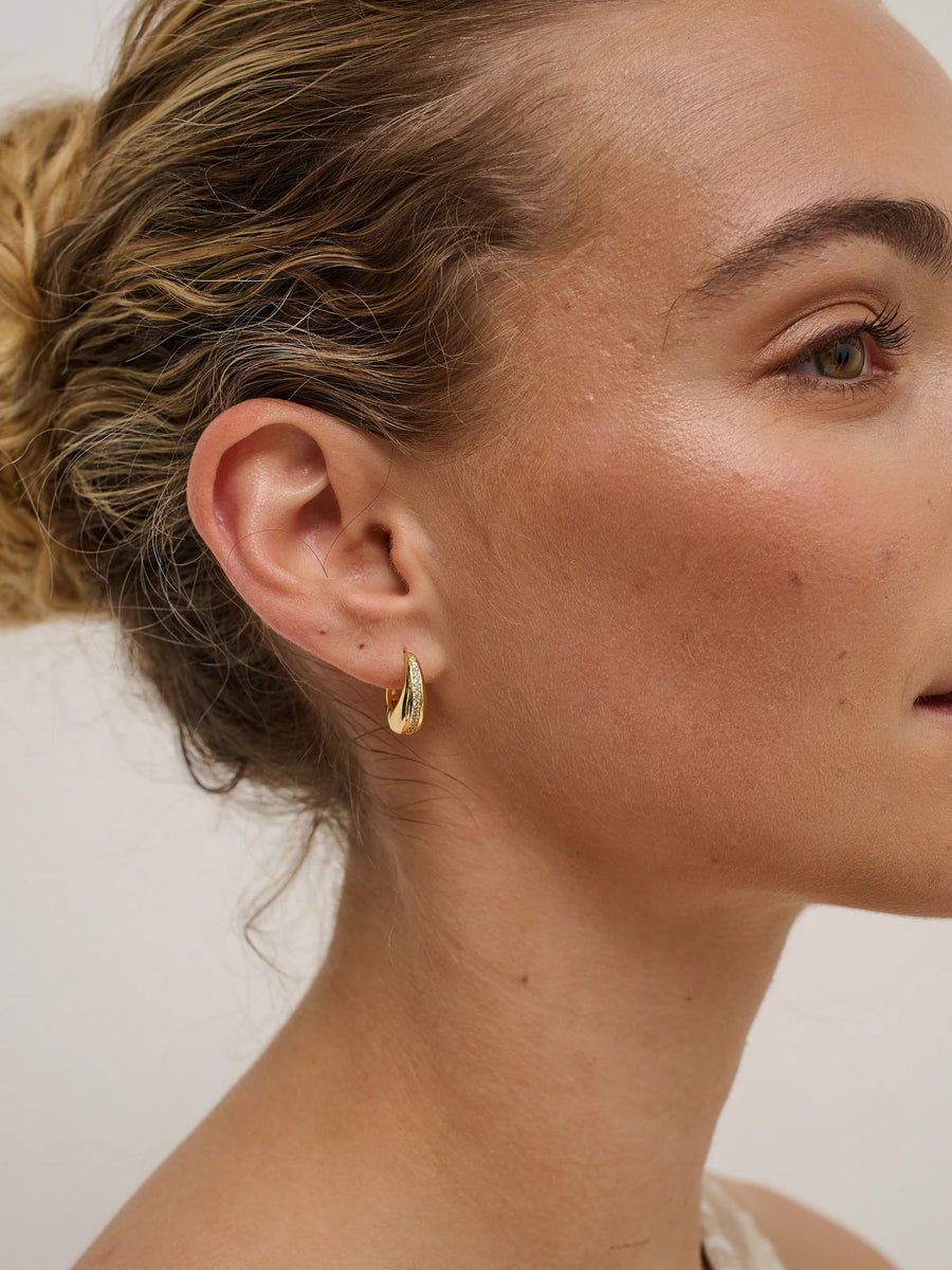 Angels Whisper - Dainty Stud 18k Plated Gold