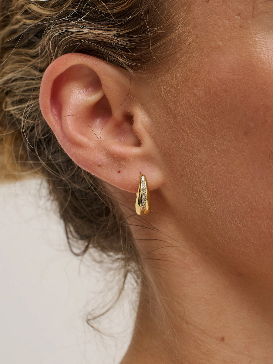 Angels Whisper - Dainty Stud 18k Plated Gold