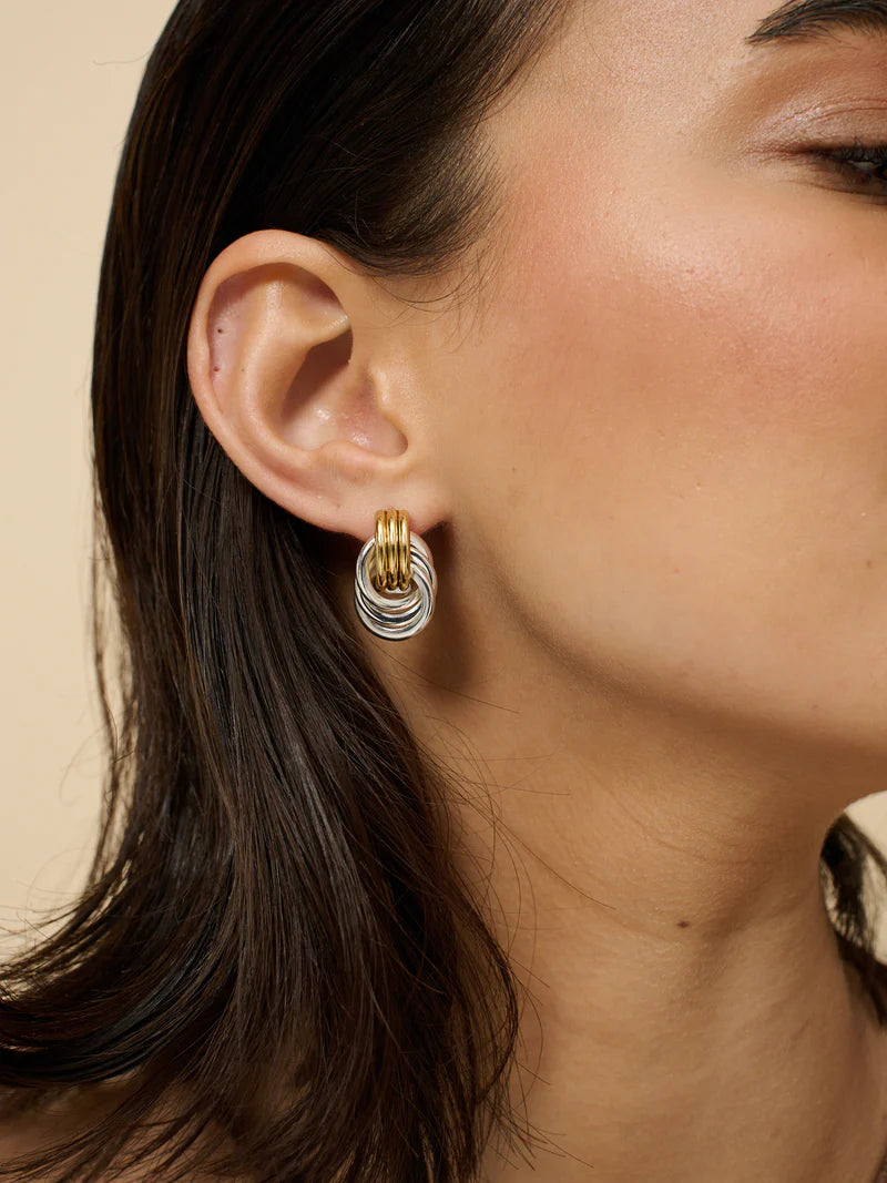 Angels Whisper - Knotted Duotone Plated Earrings