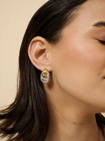 Angels Whisper - Knotted Duotone Plated Earrings