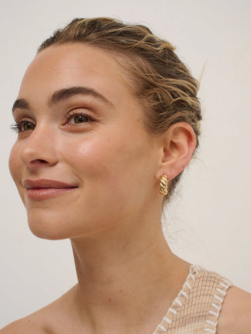 Angels Whisper - Camile Twist 18K Gold Plated Earrings