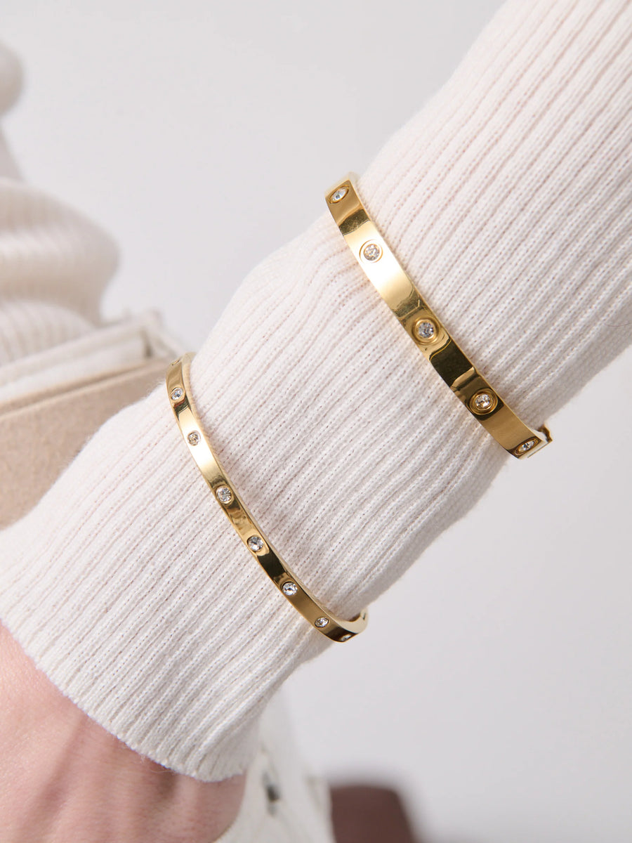 Angels Whisper - Bianca 18k Gold Plated Chunky Bangle