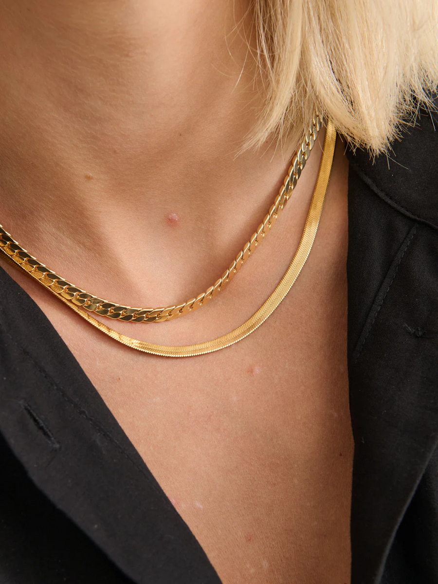 Angels Whisper - Chain 18K Gold Plated Necklace - 5mm