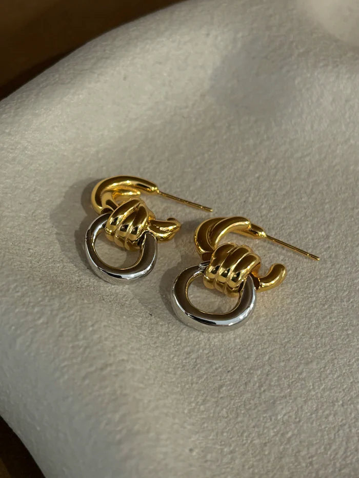 Angels Whisper - Delica Knotted Mixed Plated Earrings