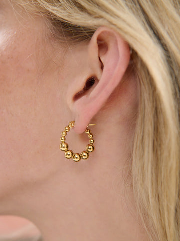 Angels Whisper - Bubble Hoop 18k Gold Plated Earrings