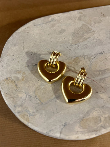 Angels Whisper - Tania Heart 18k Gold Plated Earrings