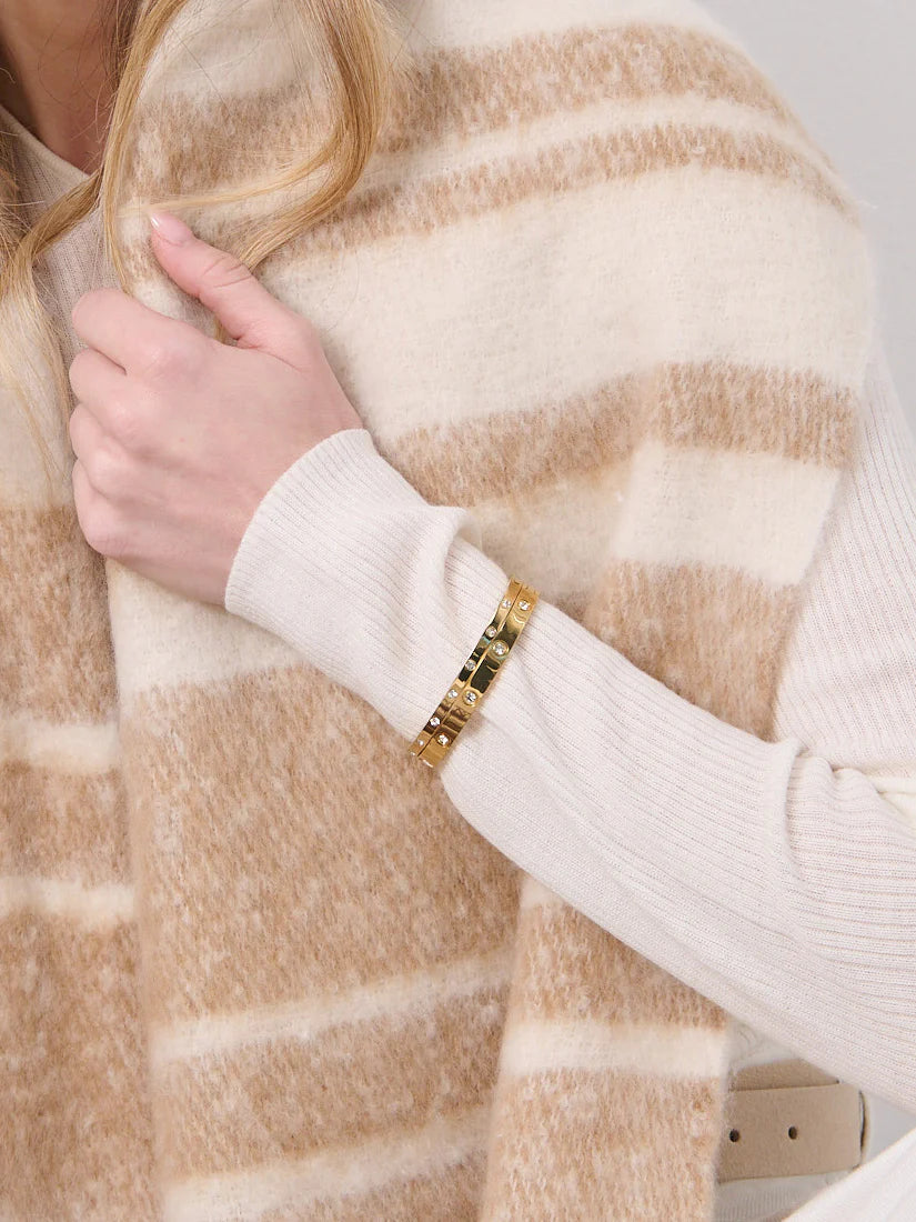 Angels Whisper - Bianca 18k Gold Plated Chunky Bangle