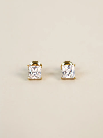 Angels Whisper - Clara Crystal 18k Gold Plated Stud Earrings