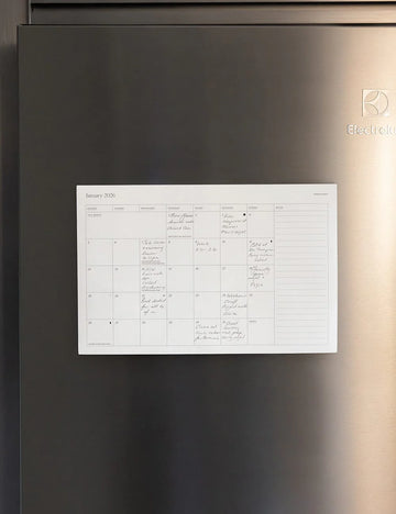Bespoke Letterpress - 2026 Monthly Fridge Magnetic Calendar