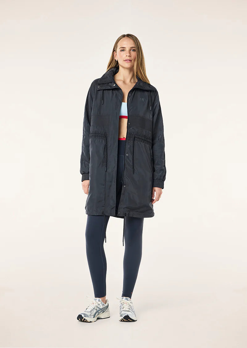 P.E Nation - MID-LENGTH MAN DOWN JACKET IN MARINE BLUE