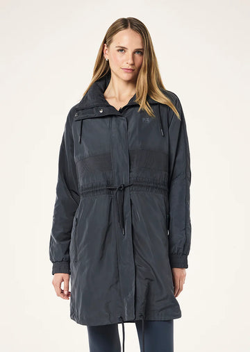 P.E Nation - MID-LENGTH MAN DOWN JACKET IN MARINE BLUE