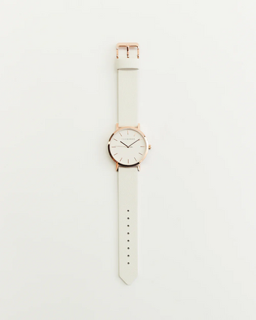 The Horse - Mini Original Watch - Rose Gold Case / White Dial / Milk Leather