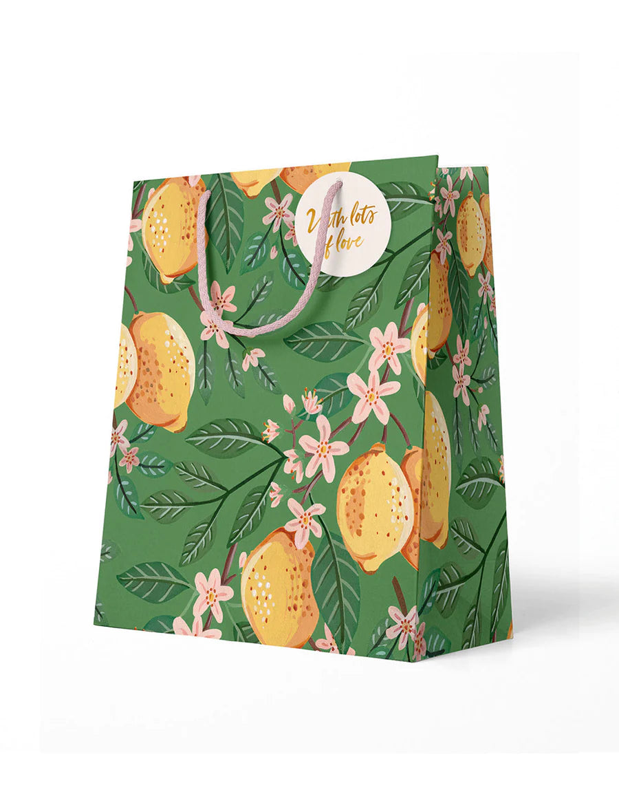 Bespoke Letterpress - Medium Gift Bag - Lemons