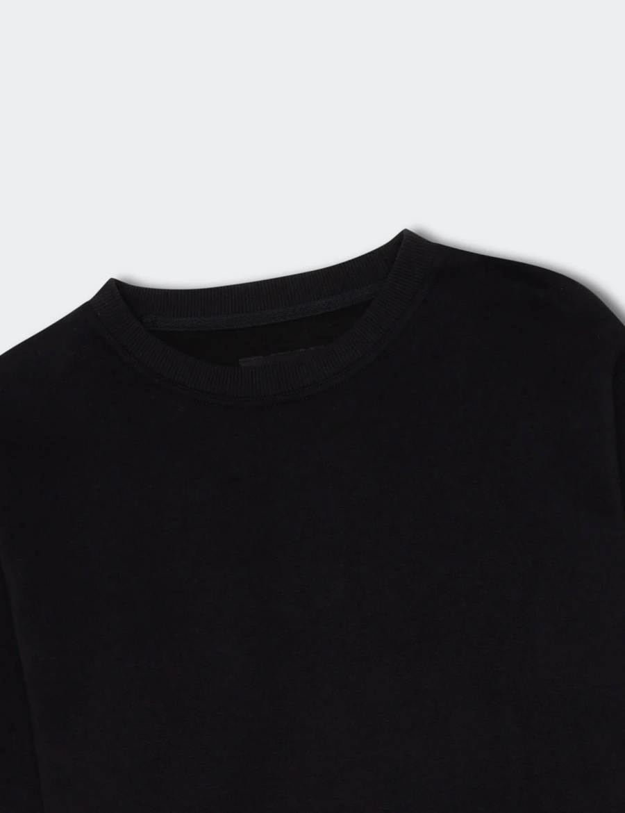 Mr Simple - Simple Fleece Crew - Black