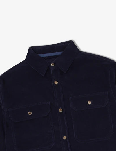 Mr Simple - Sawyer Cord LS Shirt - Navy