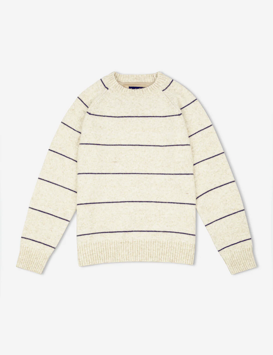 Mr Simple - Altona Recycled Knit - Natural/Navy