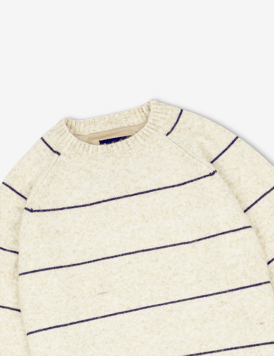 Mr Simple - Altona Recycled Knit - Natural/Navy