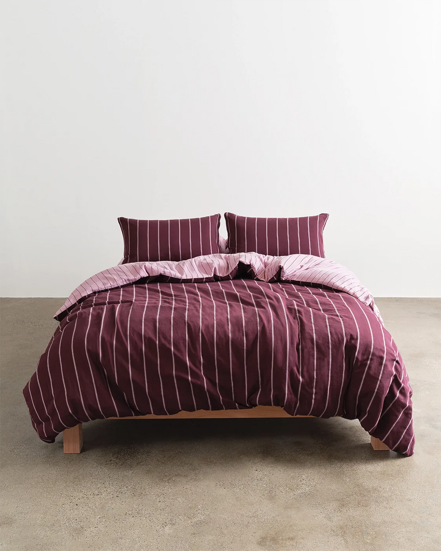 Hommey - Quilt Cover - Mulberry/Aster - Queen