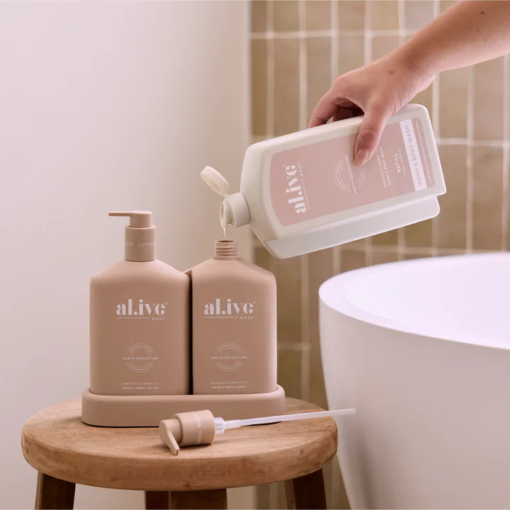 Al.ive Body - Wash Refill - Apricot & Sweet Fig - 1L