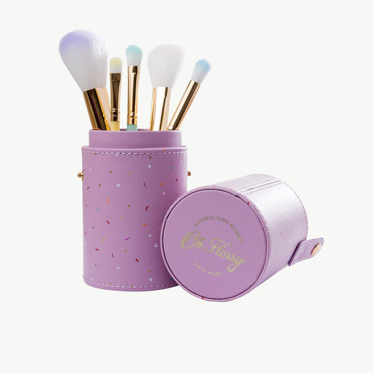 Oh Flossy - 5-Piece Rainbow Makeup Brush Set