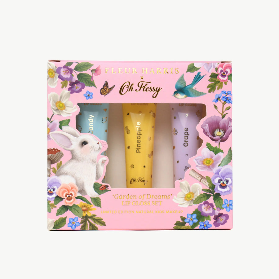 Oh Flossy x Fleur Harris - Garden Of Dreams Collection Natural Lip Gloss Set