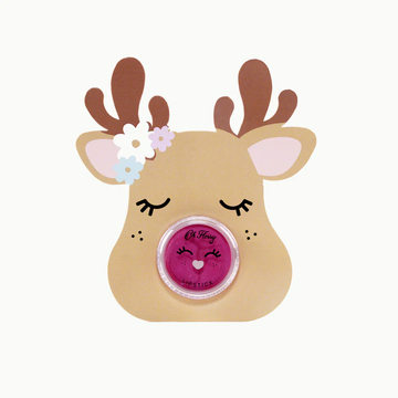 Oh Flossy - Lipstick Stocking Stuffer - Rudolph - Pink Ears with Flowers