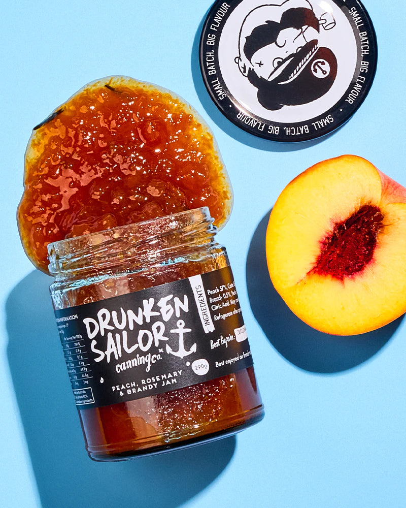 Drunken Sailor - Peach, Rosemary & Brandy Jam - 290g