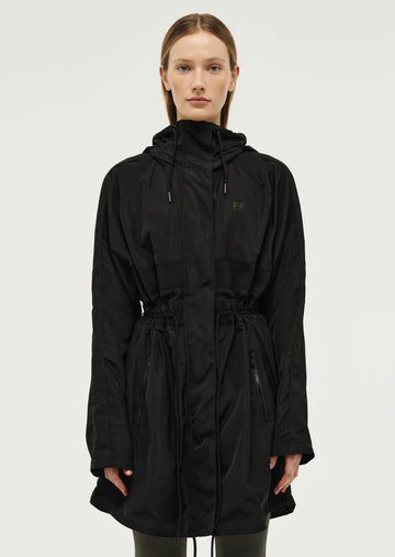 P.E Nation - MID LENGTH MAN DOWN JACKET IN BLACK